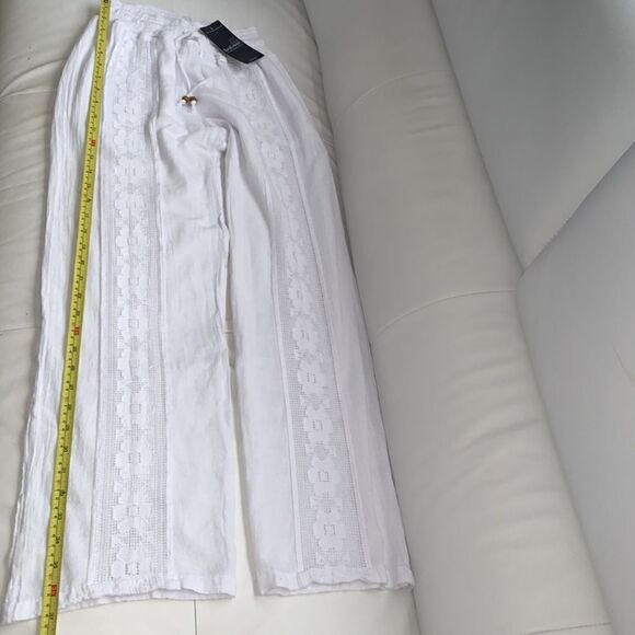 New Inca Cotton White Lace Palazzo Pants Women’s Size S - Picture 7 of 10